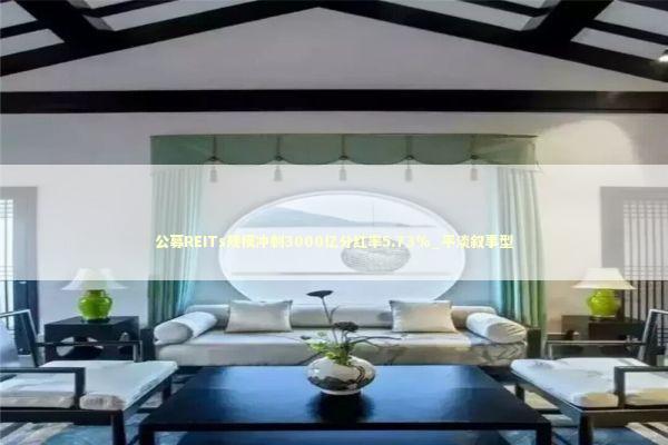 公募REITs规模冲刺3000亿分红率5.73%_平淡叙事型 新闻