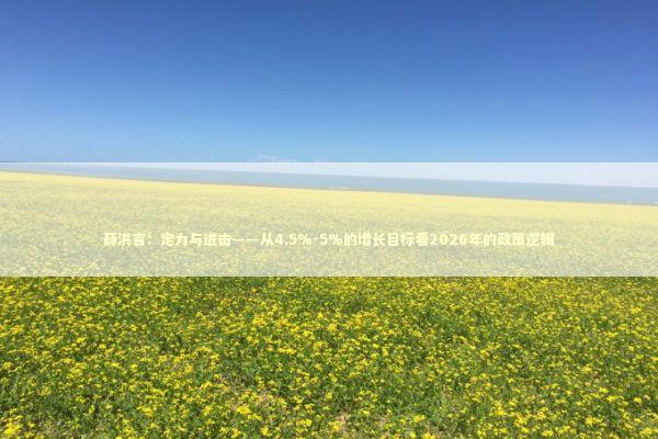 薛洪言：定力与进击——从4.5%-5%的增长目标看2026年的政策逻辑